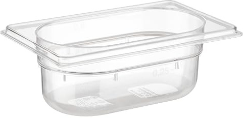 APS 82050 GN 1/9 Polycarbonat Behälter, 17, 6 x 10, 2 x 6, 5 cm 0.6 ltr.