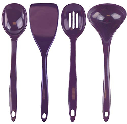 Reston Lloyd 81502 Melamine Utensil Set, Plum