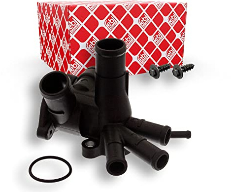 febi bilstein 22746 Kühlwasserflansch für Zylinderkopf mit Schraubensatz, 1 Stück