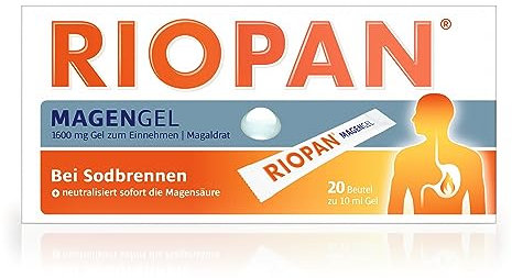 RIOPAN Magen Gel: Effektiv und schnell zur akuten Behandlung von Sodbrennen und Aufstoßen mit dem Wirkstoff Magaldrat, 20 Beutel