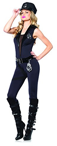Leg Avenue 85193 - Backup Officer Kostüm Set, 4-teilig, Größe L, schwarz