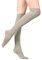 Vincent Creation Stiefel Kniestrümpfe mit Umschlag, Zopfmuster, Grobstrick, beige, 1 Paar, Gr.: One Size