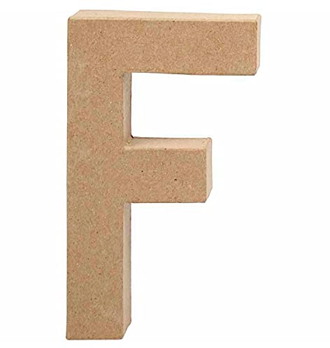 Creativ 26605 20.5 cm 1-Piece Papier Mache Letter F, Beige
