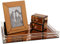 American Atelier 1331046 Kupfer Glas Vanity-Set mit Bilderrahmen und Jewelry Box