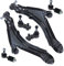 BESTPRICE 2x Querlenker Vorderachse vorne unten links & rechts, 2x Koppelstange vorne, 2x Spurstangenkopf, Kompatibel mit OPEL ASTRA F (T92), CALIBRA A (C89), VECTRA A (J89)