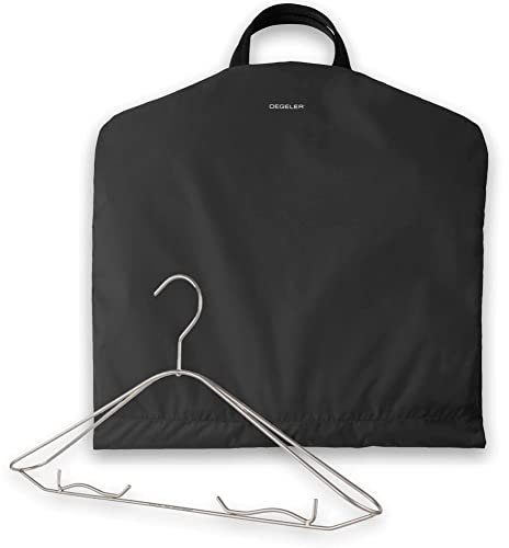 DEGELER SkyHanger - Kleidersack mit einzigartigem Titan-Kleiderbügel für Damen & Herren - durchdachte Anzugtasche für knitterfreies Reisen - leichtes & wasserabweisendes Nylon - schwarz