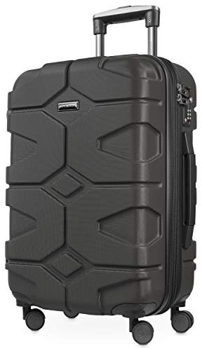 HAUPTSTADTKOFFER X-Kölln - Handgepäck, 55 x 40 x 23 cm, TSA, 4 Rollen, 50 Liter, Reisekoffer, Hartschalenkoffer, Rollkoffer, Graphite matt