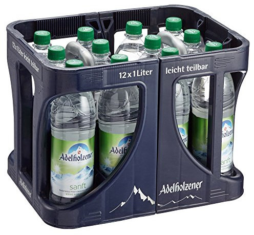 Adelholzener Mineralwasser Sanft wenig Kohlensäure MEHRWEG (12 x 1 l)