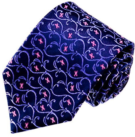 LORENZO CANA - Corbata - Paisley - para hombre azul Violett Blau