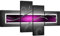 Wallfillers Cuadros en Lienzo Abstracto Grande Negro, Lila, Gris Lienzos de Pared 130cm 4092