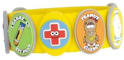 AllerMates Kids Charm Package - Wristband With Six Charms Wristband