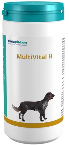 almapharm MultiVital H | 1000 g | Ergänzungsfuttermittel für Hunde | Bedarfsgerechte hypoallergene Mischung von Vitaminen, Spurenelementen und Mineralstoffen