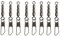Paladin Taper Sbirulino Wirbel Gr. 20-16, Spirolinowirbel, Dreifachwirbel mit Karabiner,