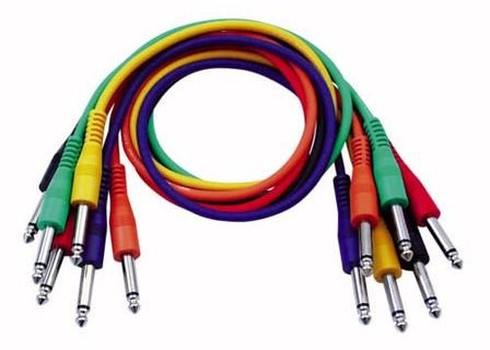 Klinken - Cables con conector jack, mono, 90 cm, 6 unidades