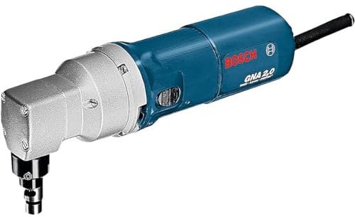 Bosch Professional Knabber GNA 2,0 (500 Watt, Schneidet Metalle bis 2.0 mm, Allround Nibbler, Schwenkbare Matrize, Ideal für Innenausschnitte)
