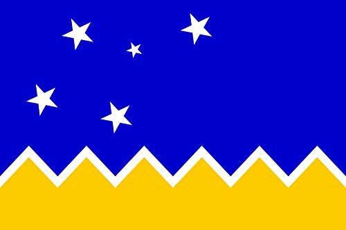 DIPLOMAT Flagge Magallanes, Chile | Magallanes and Chilean Antarctica Region, Chile | XII Región de Magallanes y de la Antártica Chilena | Querformat Fahne | 0.06m² | 20x30cm für Dip