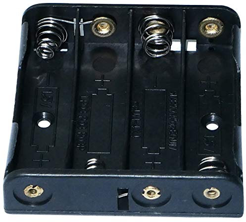 Aerzetix - Porte-Piles 4xAAA LR03 - Boîtier pour 4 Piles ou Accus Fiche Prise Chassis Bec - C3427