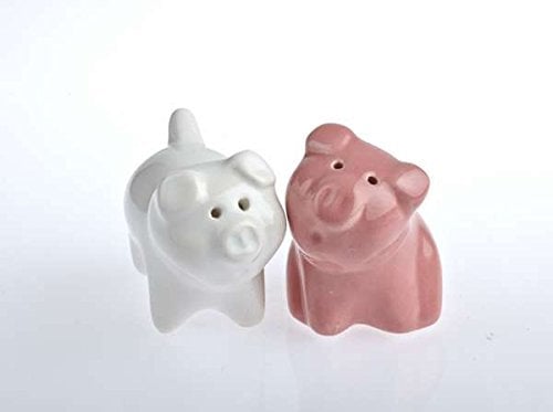 Salzstreuer im Schwein Design Hochzeitsdekoration Gastgeschenke, Tischdekoration, S+P Miss Peggi die ungewöhnlichsten Salzstreuer (Rosa Weiß)