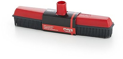 MAYA Escoba de Goma Flexible. Especial para Pelo de Mascotas y Peluquerías. Elimina Polvo y Pelusas. Todas las Superficies, Alfombras, Parqué y Porcelánico. No Raya el Suelo.