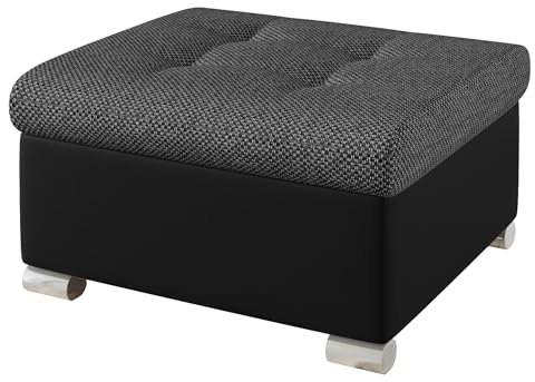 Mirjan24 Polsterhocker Niko klein Sitzbank Sitzhocker Fußbank Pouf Hocker Farbauswahl (Soft 011 + Majorka 03)