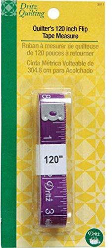 Dritz 3011 Quilter's Flip Tape Measure, 120-Inch, Purple, 5/8x120