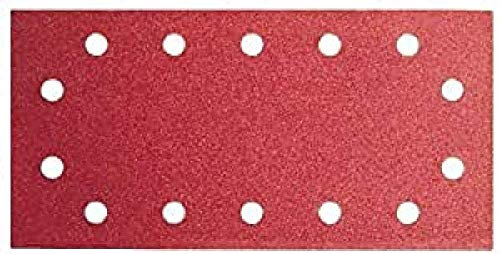 Bosch 2609256B20 - Fogli abrasivi per levigatrici 115 x 230 mm, G60, 14 fori, fissaggio a velcro (10)