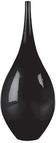 Lazy Susan Dimond Home Deko-Flasche, Perlglanz-Kohle, mundgeblasen