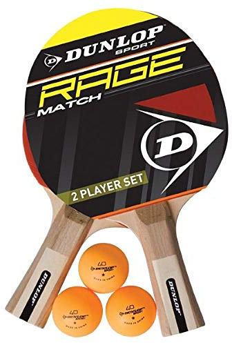 Dunlop Sport Ac Rage Match 2 Player Set Tennis Schläger, Black, 3