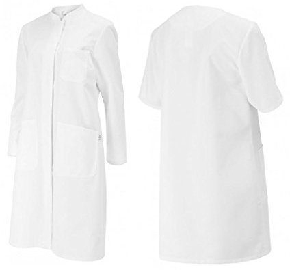 BP 1614-130-21-44n Mantel für Frauen, Langarm, Stehkragen, 205,00 g/m² Reine Baumwolle, weiß, 44n