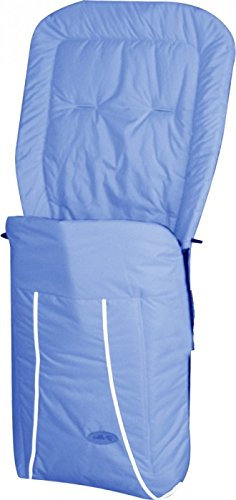 Asmi Microfaser Sommerfußsack Duo Berlin mit 5 Gurtschlitzen und Reflektorstreifen (Eisblau)