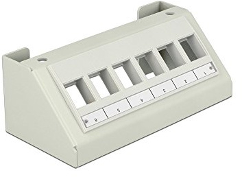 Delock Keystone Halterung 6 Port Multimedia Panel grau