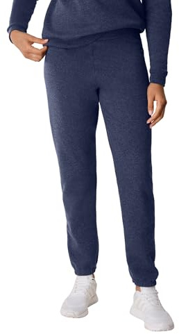 Hanes Women's EcoSmart Cinched Cuff Sweatpants, Navy Heather, S