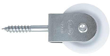 Amig - Riemenscheibe aus Edelstahl mit Kunststoffrolle | Praktische Umlenkrolle für Wäscheständer | Widerstandsfähig und Komfortabel | Ideal für Balkone und Innenhöfe, Bunt, 40 MM, Edelstahl