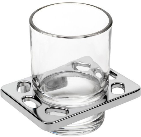 Croydex QM731841 Sutton Wall Mounted Tumbler & Holder with Zinc Alloy Construction, Chrome