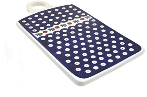 Original Bunzlauer Keramik Frühstücks - Brettchen/Schneidebrett eckig Ø14.3x28x5 cm H=1.0cm Dekor 41