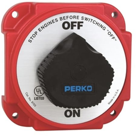 Perko 1 interruptor de desconexión de batería resistente 9703DP con desconexión de campo de alternador