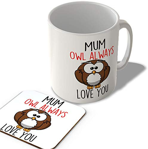 McMug - Mum Owl Always Love You - Mug and Coaster Set, Ceramic, 11fl.oz.