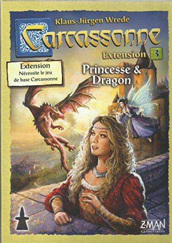 Asmodee – carc05 – Strategiespiel – Verlängerung 3 – Prinzessin und Drachen für Carcassonne