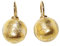 Ohr-Hänger Ohrringe Murano-Glas Perle goldfarben 12 mm Durchmesser Sterling-Silber gold-plattiert 585 Goldschmiede-Arbeit Handarbeit Unikat klassisch
