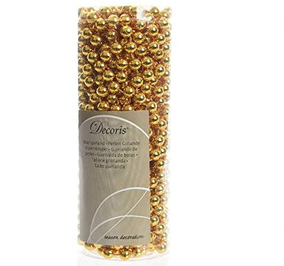Decoris 566 Perlenkette gold, Kunststoff, 8mm x 10m