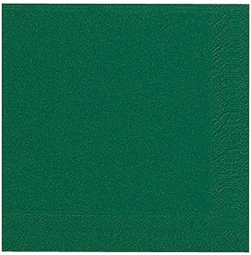 Duni Dinner-Servietten 3lagig Tissue Uni dunkelgrün, 40 x 40 cm, 20 Stück