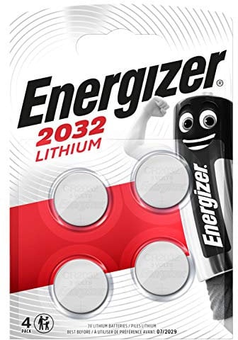 Energizer Lithium - Batteria CR2032 (pacco da 4) - Batterie a Bottone - AirTag, chiavi auto, dispositivi domestici, sportivi e medici - 10 anni di conservazione