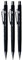 Pentel Bleiklammern, 0,5 mm, schwarz, P200 P205) Series-Automatik mechanische Draughting, nachfüllbar, Radierer P205-ein (3 Stück)