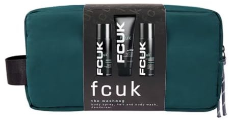 Fcuk Urban Grooming Wash Bag Gift Set Urban Hair & Body Wash & Body Spray