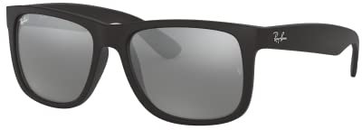 Ray-Ban Justin Rb4165 C55 Eyeglass Cases, Black Rubber, One Size Unisex-Adulto