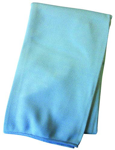 Ramon Hygiene Optima Proclean Microfibre Glass Cloth, 10 Microfibre Cleaning Cloth, Streak Free Mirror Window and Glasses Cleaner, Home and Kitchen Cloth, Large 40 x 40cm, Blue
