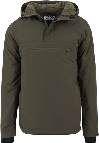 Urban Classics Padded Pull Over Jacket Giacca, Verde (Oliva), M Uomo