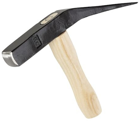 RUTHE Pflasterhammer Esche, Berliner Form ES 1500g | Robust & Ergonomisch für Bau, Handwerk | Ideal für Pflasterer, Maurer, Steinmetze | Langlebig, Effizient & Präzise