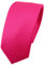 TigerTie - schmale Designer Krawatte in pink knallpink leuchtpink einfarbig Uni Rips gemustert