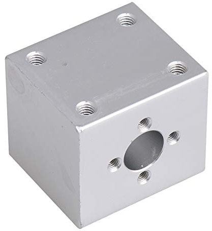 CNBTR Halterung für Kugelumlaufspindel, mit T8-Trapezgewinde, für 3D-Drucker / Codiermaschine, 34 x 30 x 28 mm, Silberfarben